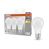 OSRAM BASE CLASSIC A 60 FR LED-Lampe mit Sockel E27, Kolbenform, 3er Pack,...
