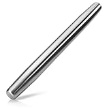com-four® Premium Teigroller - Nudelholz aus rostfreiem Edelstahl -...
