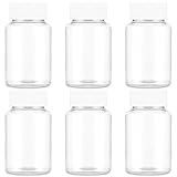 Sibba 150ml Durchsichtige Tablettenfläschchen, 6 Stück Medikamentenbecher...