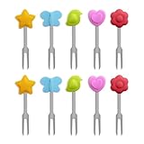 YZROHYI 10 Stück Obstgabeln Aus Edelstahl,Kleine Gabeln...