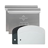 Midgreyeye Teigkarte Set, 4 Stücke Edelstahl Teigschneider Mit Messskala...