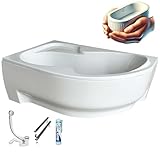 ECOLAM Badewanne WELA 170x100 cm links mit Isolierung | Thermobadewanne...