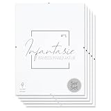 Infantasie 'N°1' Rahmenloser Bilderrahmen Cliprahmen 5 Stk. 21x29,7 cm...