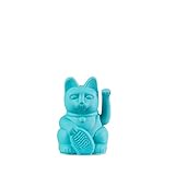 DONKEY Lucky Cat Mini | Turquoise | Japanische Glücksbringer Winkekatze in...