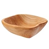 STOBAZA Holz Obstteller Unregelmäßige Form Robustes Serviertablett für...