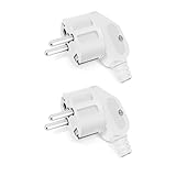 2 Stücke Schuko Stecker, IP20 Schuko Stecker für den Innenbereich,...