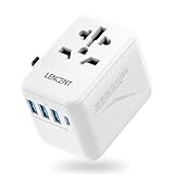 LENCENT Reiseadapter Weltweit, Universal Reisestecker weltreise Adapter mit...