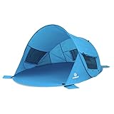 outdoorer Pop up Strandmuschel Zack Premium - Wurfmuschel mit UV 80...