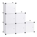 WOLTU Garderobenschrank DIY Kleiderschrank Regalsystem Steckregal...