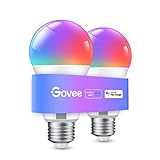 Govee Smart Glühbirne E27, WLAN LED Lampe RGBWW dimmbare mit 16 Millionen...