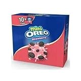 Oreo Mini-Erdbeer-Sandwich-Kekse, 10 Mini-Beutel (10 x 20,4 g) Box, 204 g,...