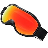 HUAJINGKEJI Doppelschichtige Snowboardbrille, Weitsicht, beschlagfrei, für...