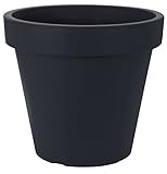 Spetebo Kunststoff Pflanzkübel L groß - 48 cm/anthrazit - Blumenkübel...