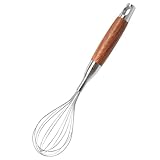 Edelstahl-Schneebesen zum Kochen, Holzgriff, Küche, antihaftbeschichtet,...