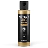 ARTEZA Craft Acrylfarbe, A701 Gold, 118 ml Flasche, wasserbasierte,...