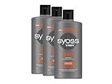 Syoss Shampoo Men Power (3x 440 ml), kräftigendes Herren Shampoo mit...