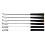 kela Käsefonduegabeln / Fonduegabeln Morena, 6-teilig, Edelstahl, schwarz,...