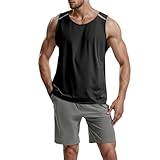 Herren Tank Top kühlend Eisseide Ärmelloses T-Shirt Schnelltrocknend...