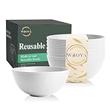 Wrova Salatschüsseln Set von 6-4 Unzen große Kapazität Kunststoffschale...