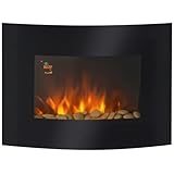 HOMCOM Elektrokamin Kamin Kaminofen Elektrischer Wandkamin 65 x 11,4 x 52cm