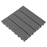 PP Terrassendielen – 44 Stück Graue PP Fliesen (30x30cm) aus...