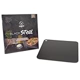 MOESTA-BBQ 19486 Pizzastein BlackSteel - Backstahl für Backofen und Grill...