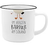GRUSS & CO Becher mit Motiv 'Strand' | New Bone China Porzellan,...