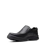 Clarks Herren Bradley Free Slipper Black Tumbled Leather