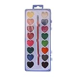 Herzförmige Aquarellfarbe – Aquarell-Kunst-Malpaletten-Set,...