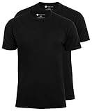 STARK SOUL® T-Shirt 2er Pack, Baumwolle, Rundhalsschnitt | Schwarz |...