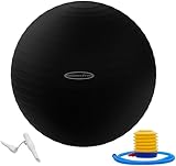 BalanceFrom Unisex – Erwachsene Exercise Ball Gymnastikball, Schwarz,...