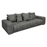 Riess Ambiente Extravagantes XXL Sofa ELEGANCIA 285cm grau inkl. Kissen...