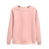 Pullover Damen Einfarbig Vielseitig Sweatshirt Große Größen Basic...