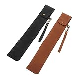 TOGEVAL 2 Stück Teiliges Drumstick Tasche PU Leder Staubdicht Tragbar mit...