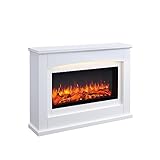 BALDERIA Elektrokamin Argon | Elektrischer Standkamin mit 3D-Flammeneffekt...
