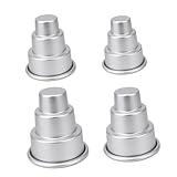 DIYEAH 4 Stück Miniatur Kuchenformen 3 Stöckige Aluminiumlegierung...
