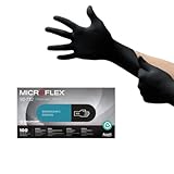 Ansell Microflex 93-732 Einmalhandschuhe Latexfreie, Schwarze...