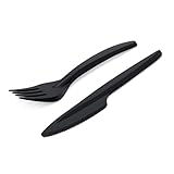 RAGO® 100-teiliges Mehrweg Besteckset I Wiederverwendbares Plastikbesteck...