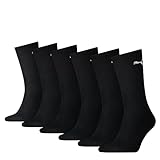 PUMA Unisex Sportsocken Cush Crew 6p Sportsocke, Schwarz, 43-46 EU