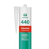RAMSAUER 440 Naturstein - 310ml Kartusche, Silikon Dichtstoff für...