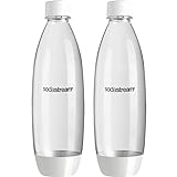 SodaStream 1 l Doppelpack, spülmaschinenfest, schlanke Flasche, 2 Stück...