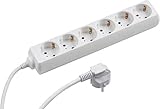 Meister Steckdosenleiste 6-fach - 1,4 m Kabel - weiß - Kunststoffleitung -...