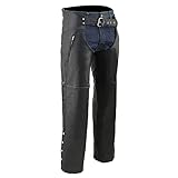 Milwaukee Leather SH1190 Leder-Chaps für Herren, Reißverschluss,...