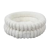 Beruhigendes Hundebett, rutschfestes Donut-Kissen, 50,8 cm, rund, waschbar,...