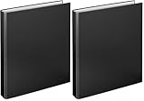 VELOFLEX 1143080 - Ringbuch Basic, DIN A4, 1 Stück, schwarz, Füllhöhe 25...