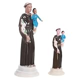 ULDIGI 2 Stück Heiligenfiguren Statuen des Heiligen Antonius mit Jesuskind...