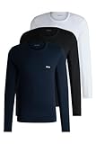 BOSS Herren Lsshirtrn 3p Classic UNDERW_Longsleeve, 990 Open Miscellaneous,...