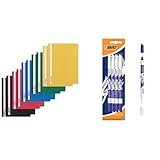 D.RECT 10 Stück Schnellhefter Pappe & BIC Tintenkiller, 4 Stück,...