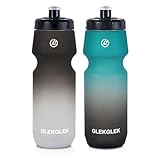 GLEKGLEK Fahrrad Trinkflasche 750ml, Geruchsfrei Sport Trinkflasche für...