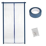 Staubschutztür Magnet, Staubschutzwand aus PE mit Klebeband und...